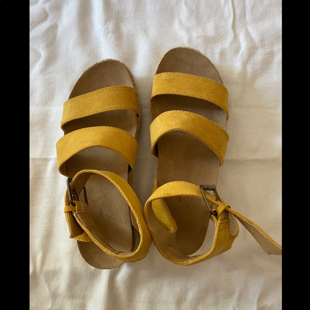 Yellow Platform Sandals - Picture 2 of 4